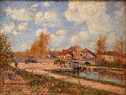 The Bourgogne Lock at Moret, Spring Alfred Sisley